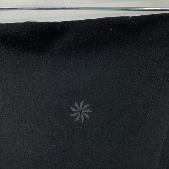 Athleta Its A Wrap 7/8 Tight Leggings Womens Size Small Black Laser Cut Detail - Picture 3 of 7